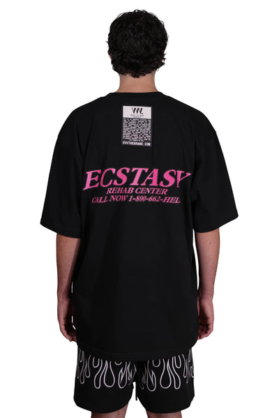 Ecstasy Pink Smiley Face Oversized T-shirt