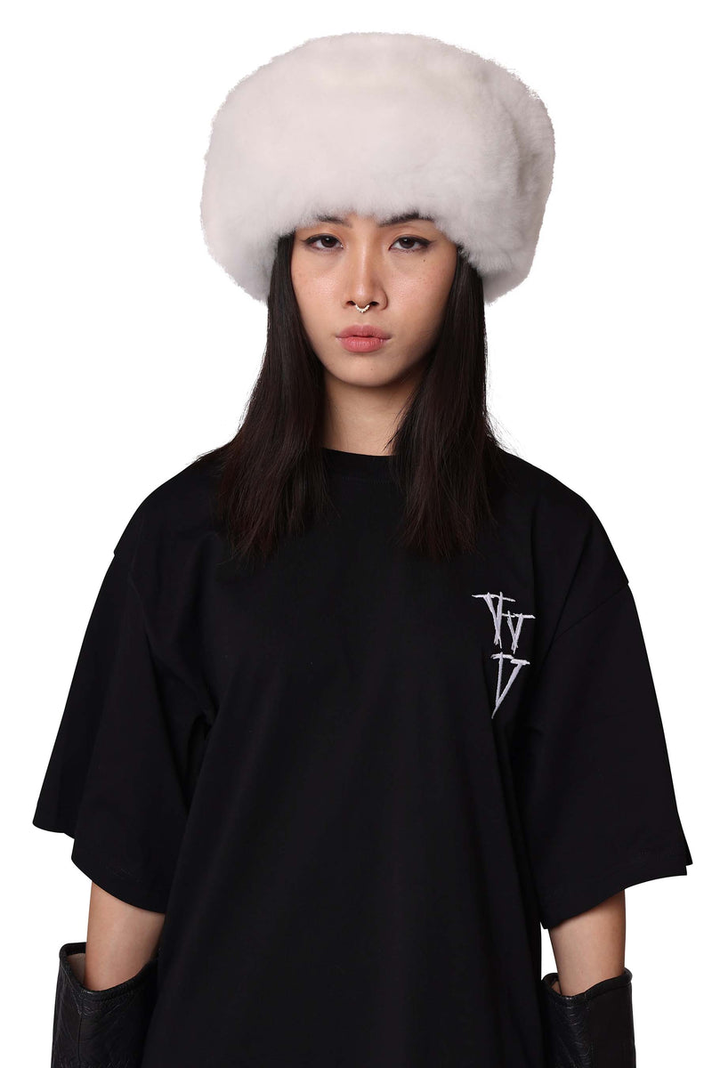 Alpaca Fur Hat / White