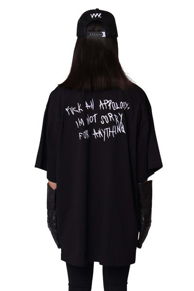 Fuck An Apology TEE - Black